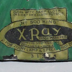 Curtis of Chicago XRay Mercury glass reflector lamp shades