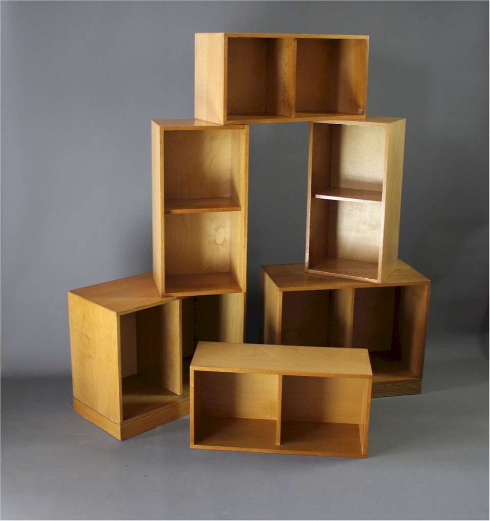 Unix Sectional Oak Bookcase by Phoenix Gallery