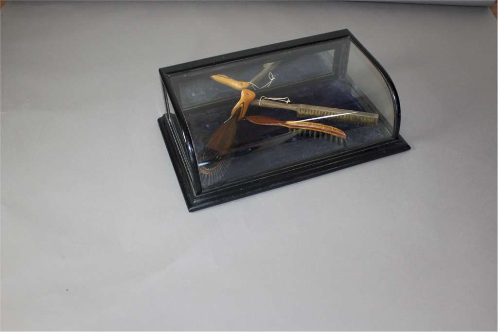 Victorian table top shop display cabinet with domed glass