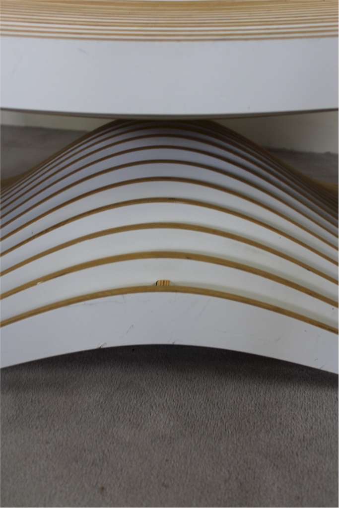 Interesting laminate plywood table / bench Tables Art Furniture