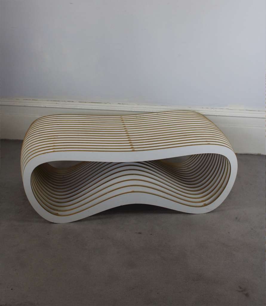 Interesting laminate plywood table / bench Tables Art Furniture