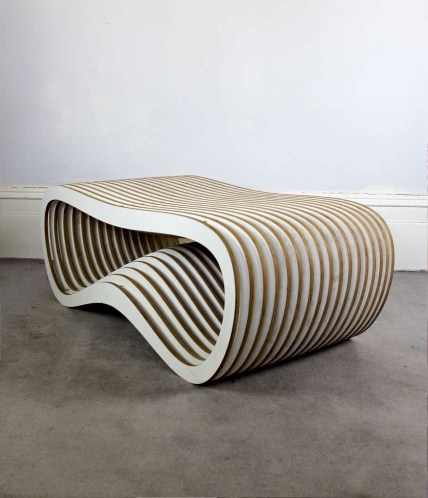Interesting laminate plywood table / bench Tables Art Furniture