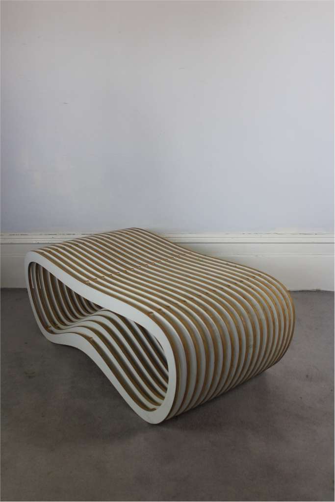 Interesting laminate plywood table / bench Tables Art Furniture