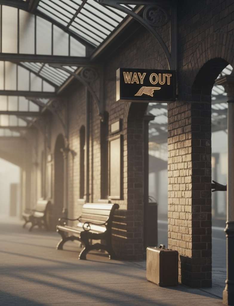Early 20th century illuminated Way Out sign by Franco W1