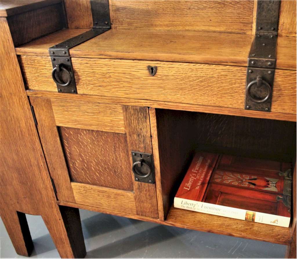 Liberty & Co Arts and crafts oak bureau designed by Leonard Wyburd