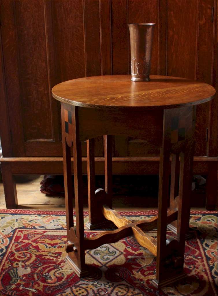 Irish arts and crafts movement Youghal A.M.W copper vase ARTS and