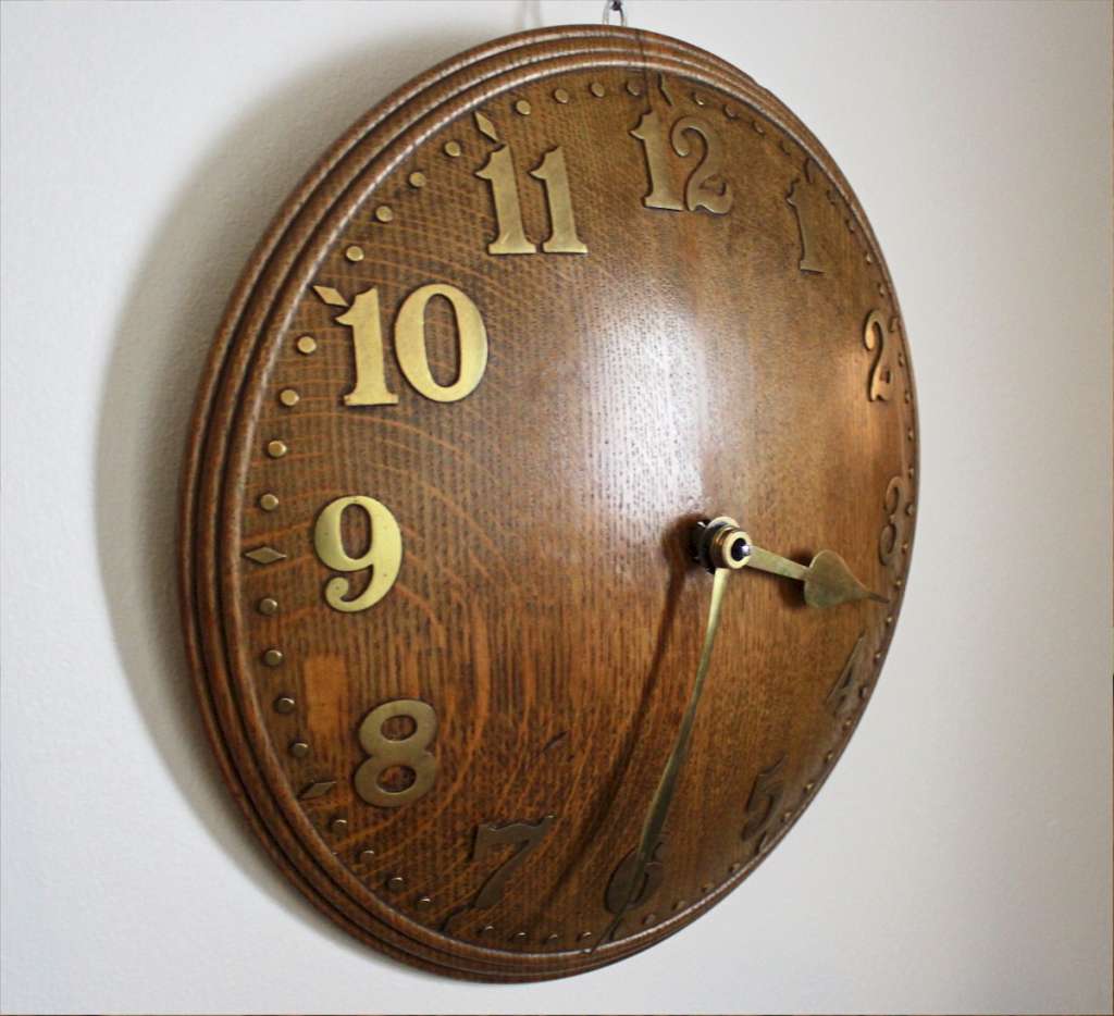 Zenith domed oak wall clock CLOCKS Art Furniture